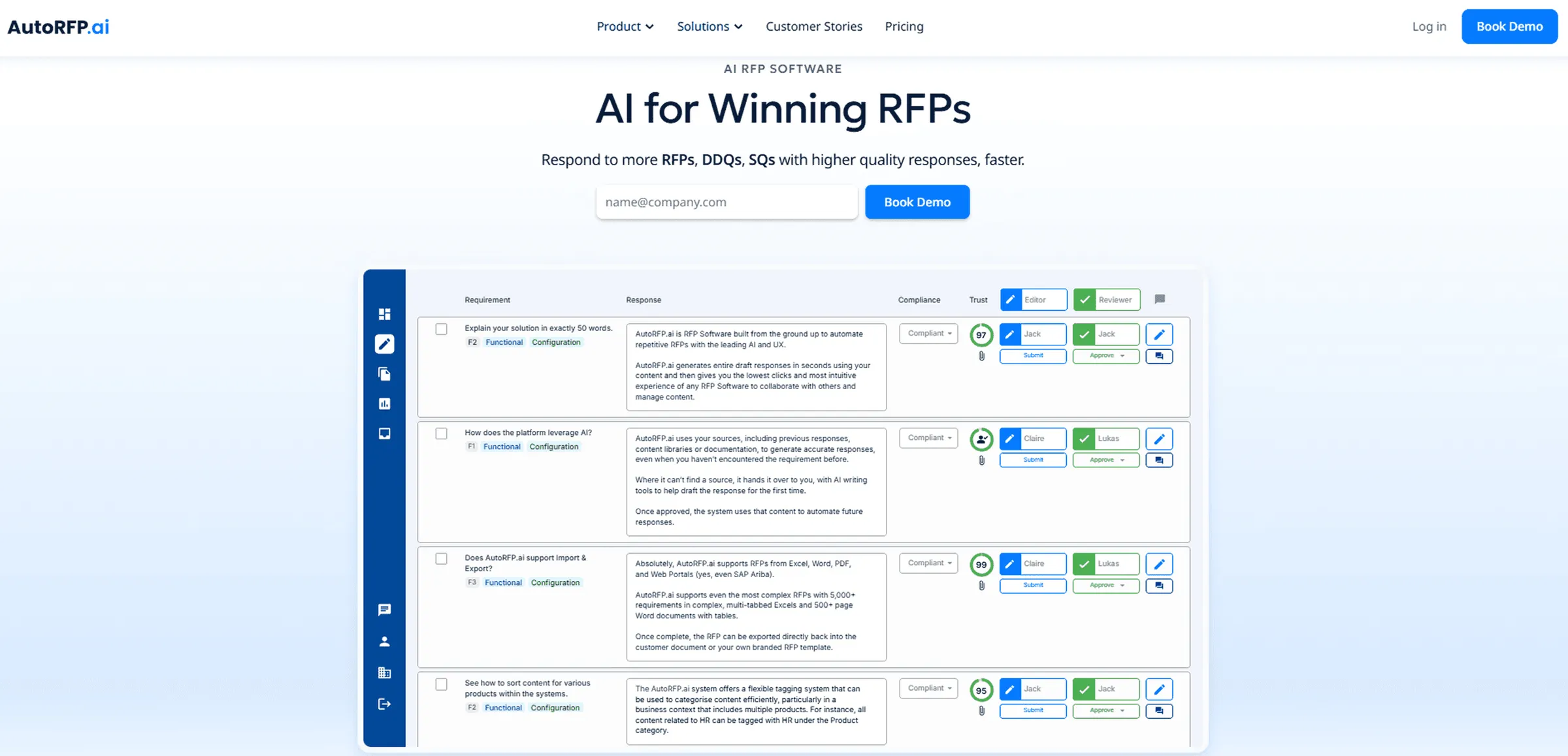 AutoRFP.ai AI-native bid writing platform for faster RFP responses and compliance reviews