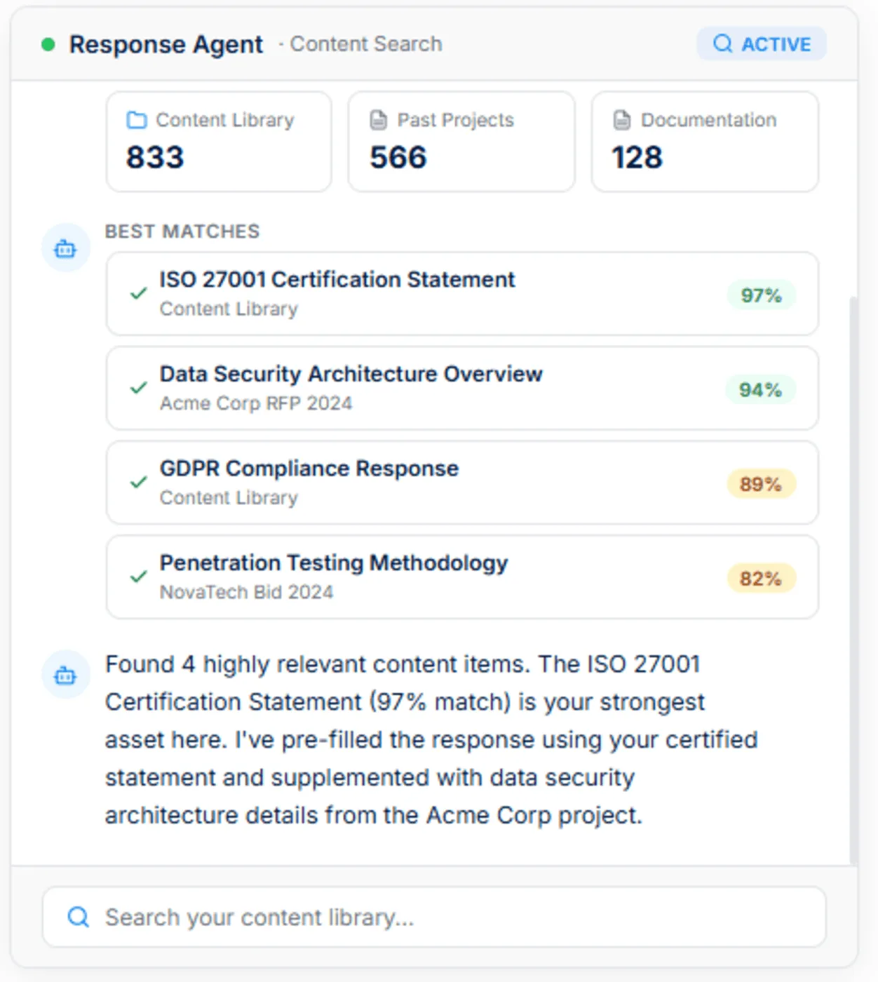 Content Library Agentic Search
