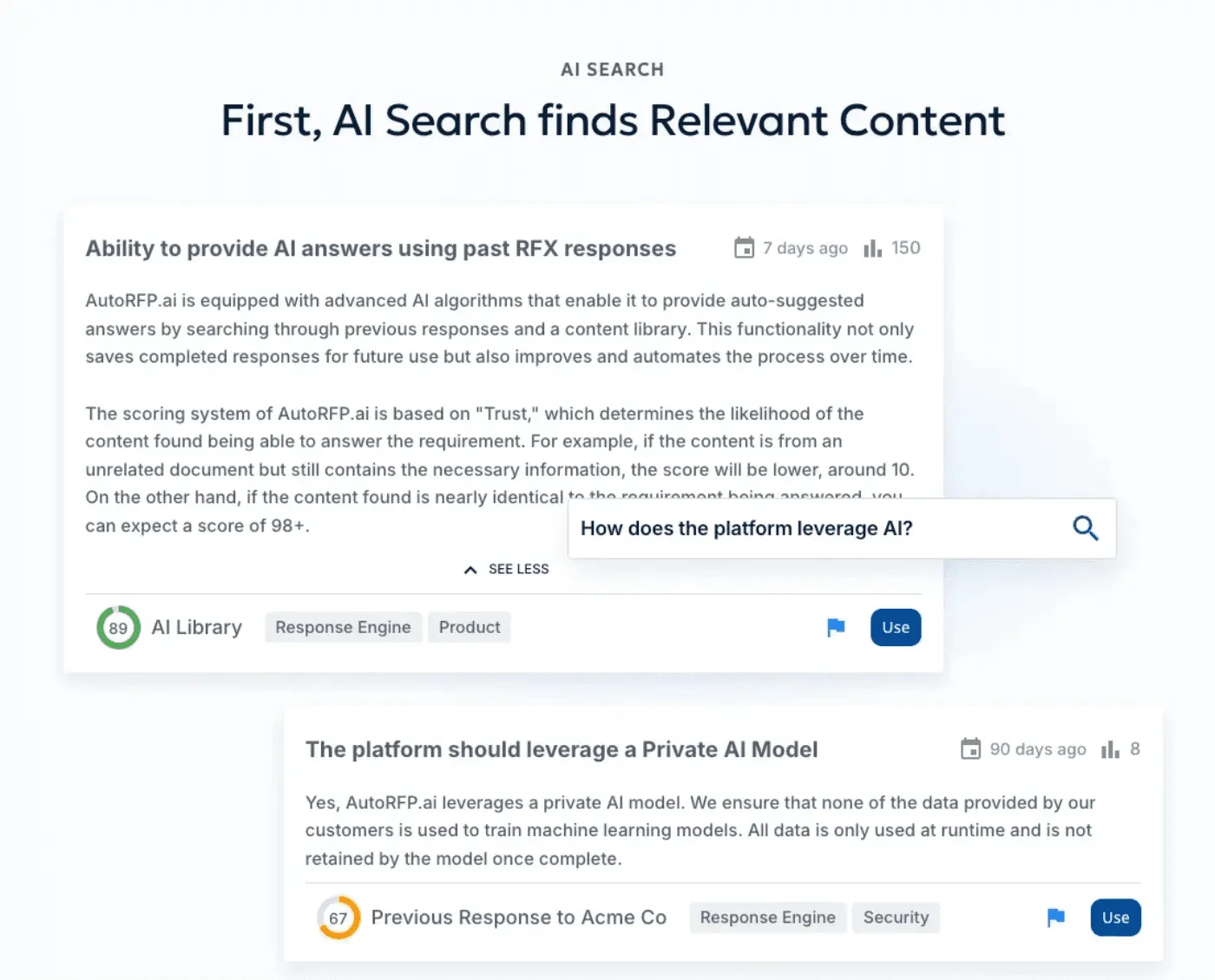 AutoRFP.ai libraryless semantic search finding DDQ answers