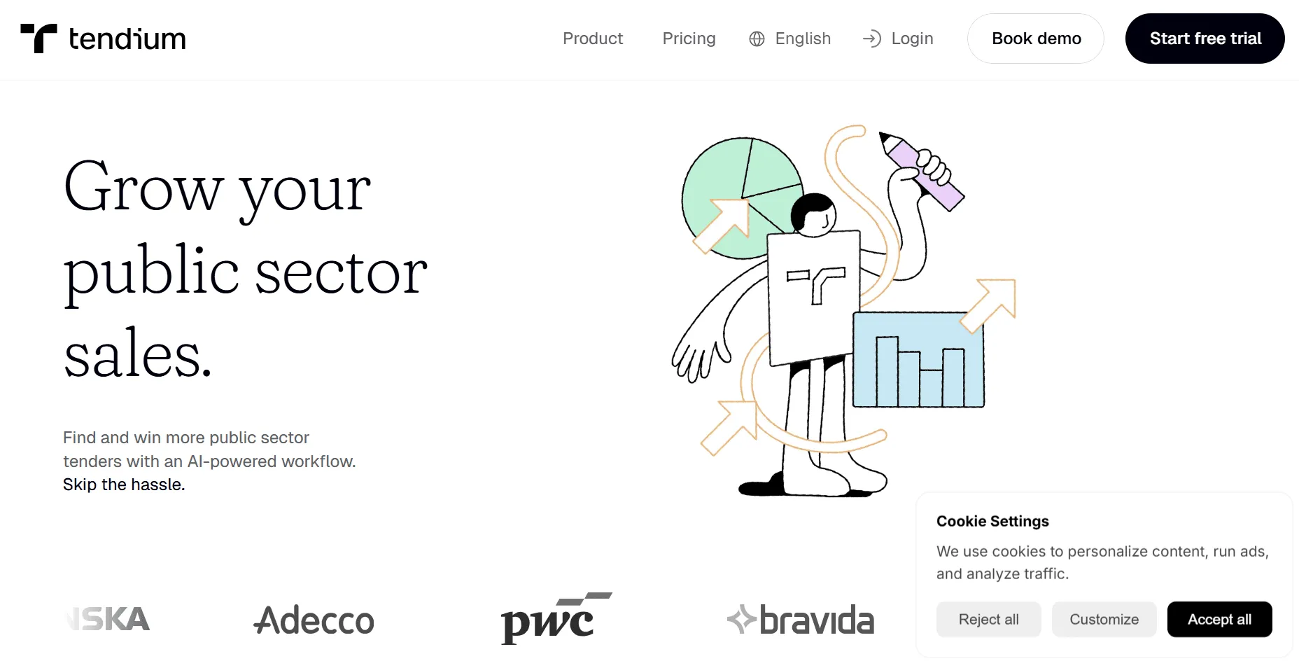 Tendium public-sector tender discovery interface