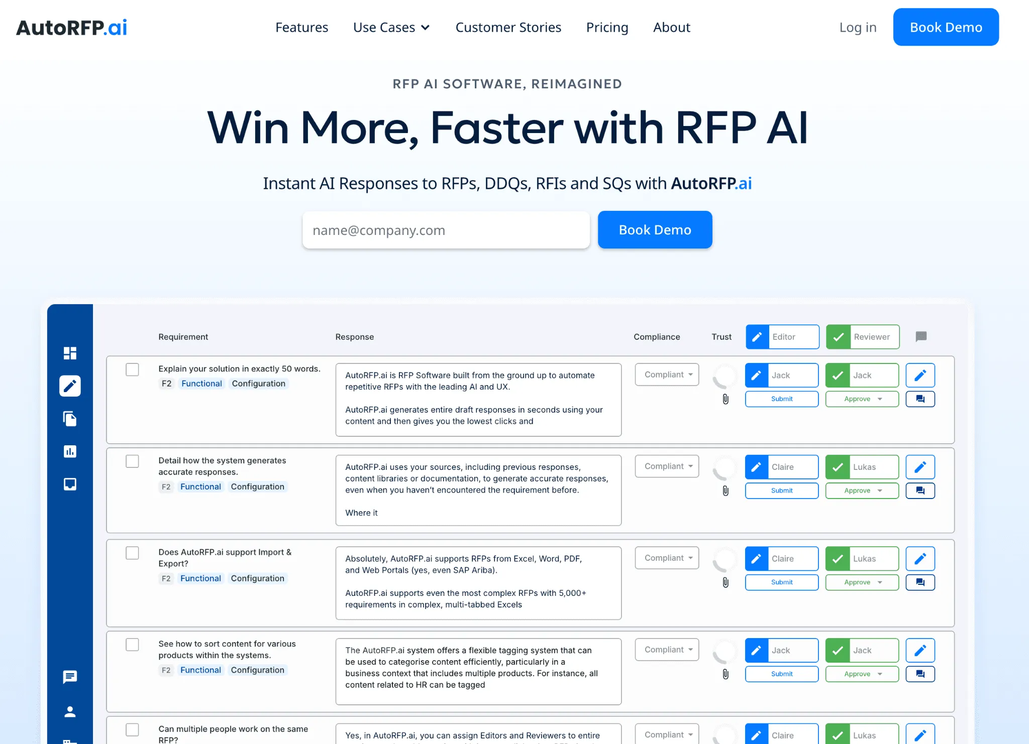 AutoRFP.ai AI RFP software interface