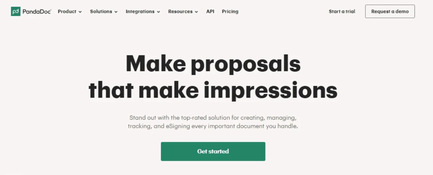 PandaDoc drag-and-drop document editor with eSignature workflow