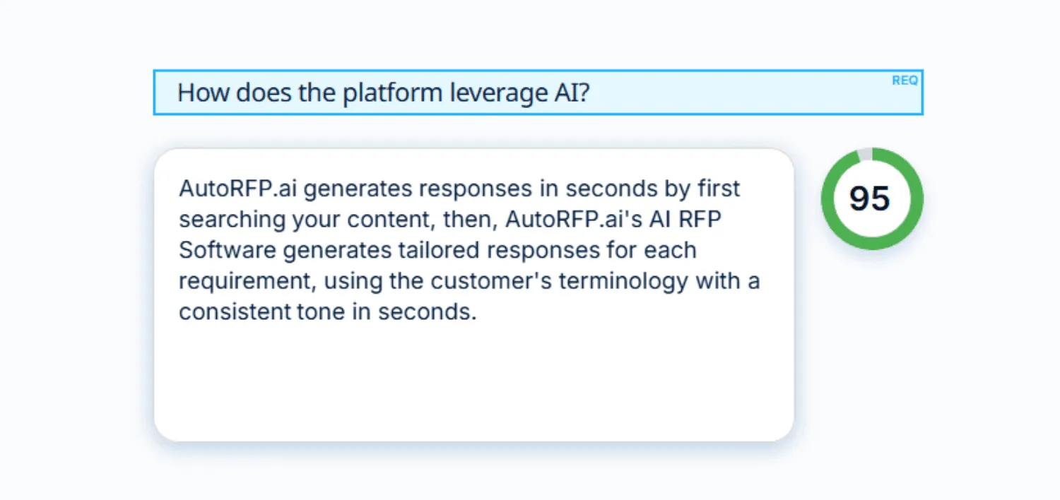 AutoRFP.ai AI response engine with trust scoring