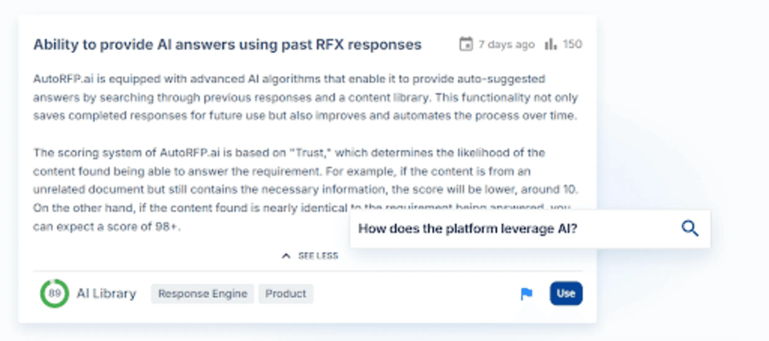 answers using RFX rsponses