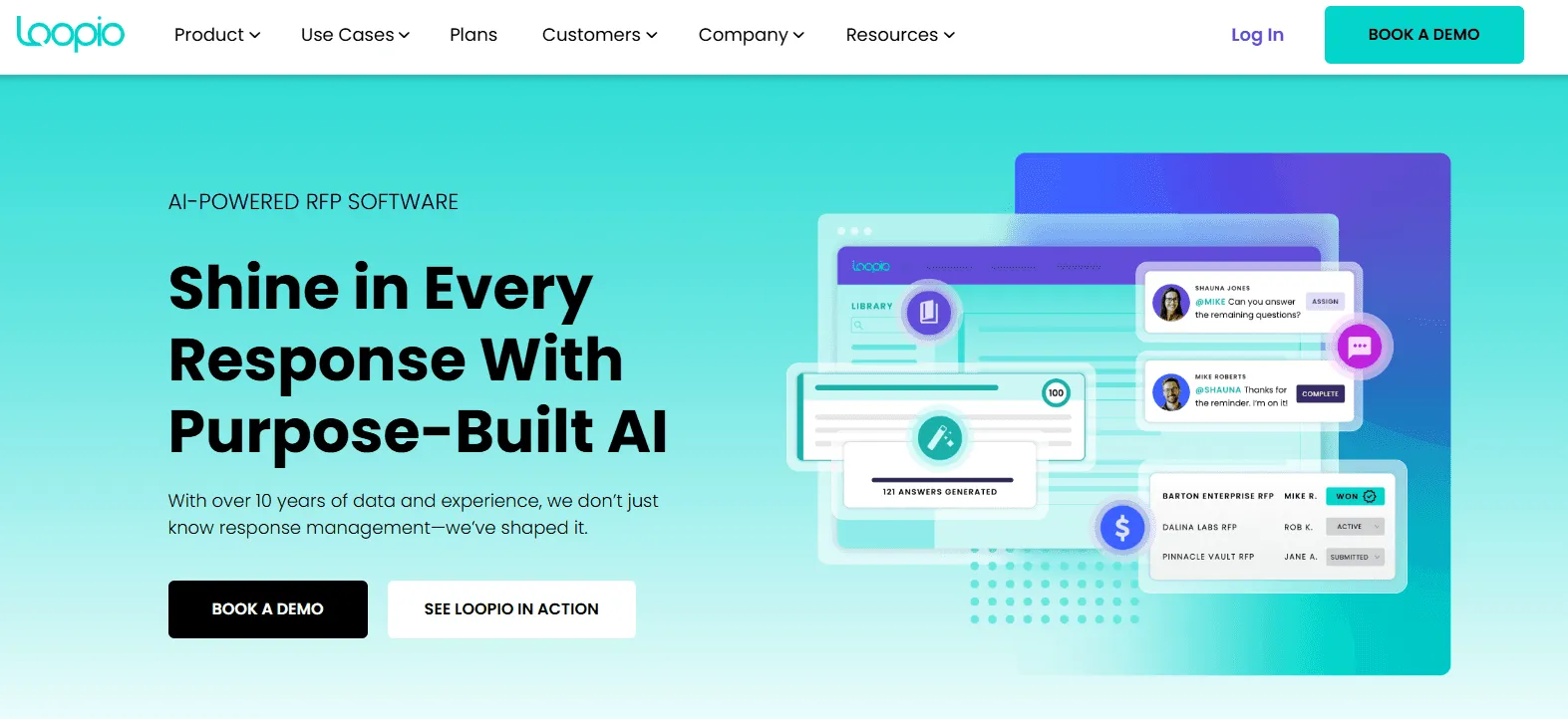 Loopio RFP response software interface