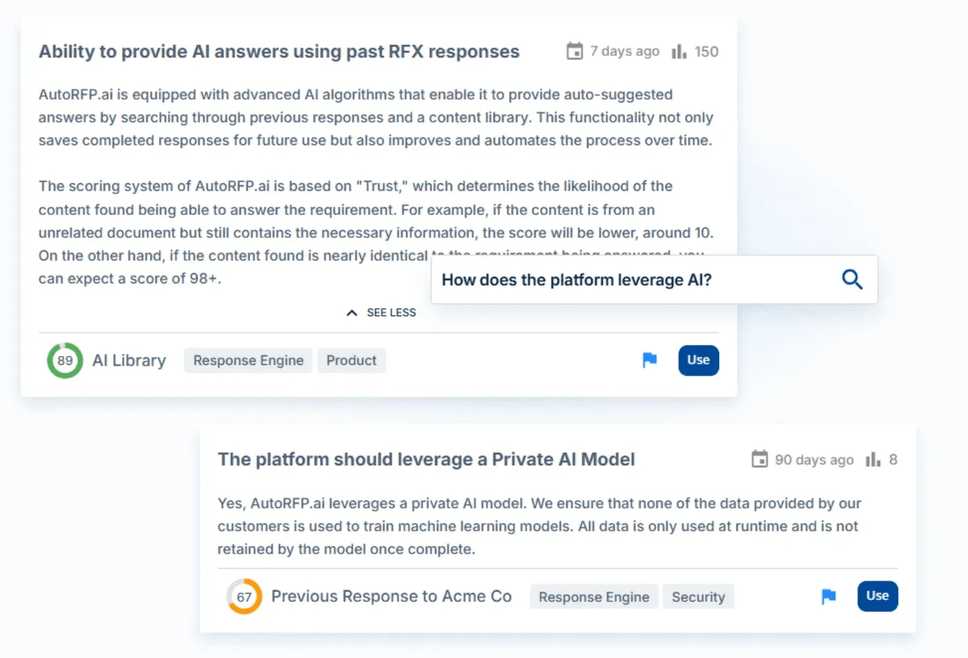AutoRFP.ai self-updating content library