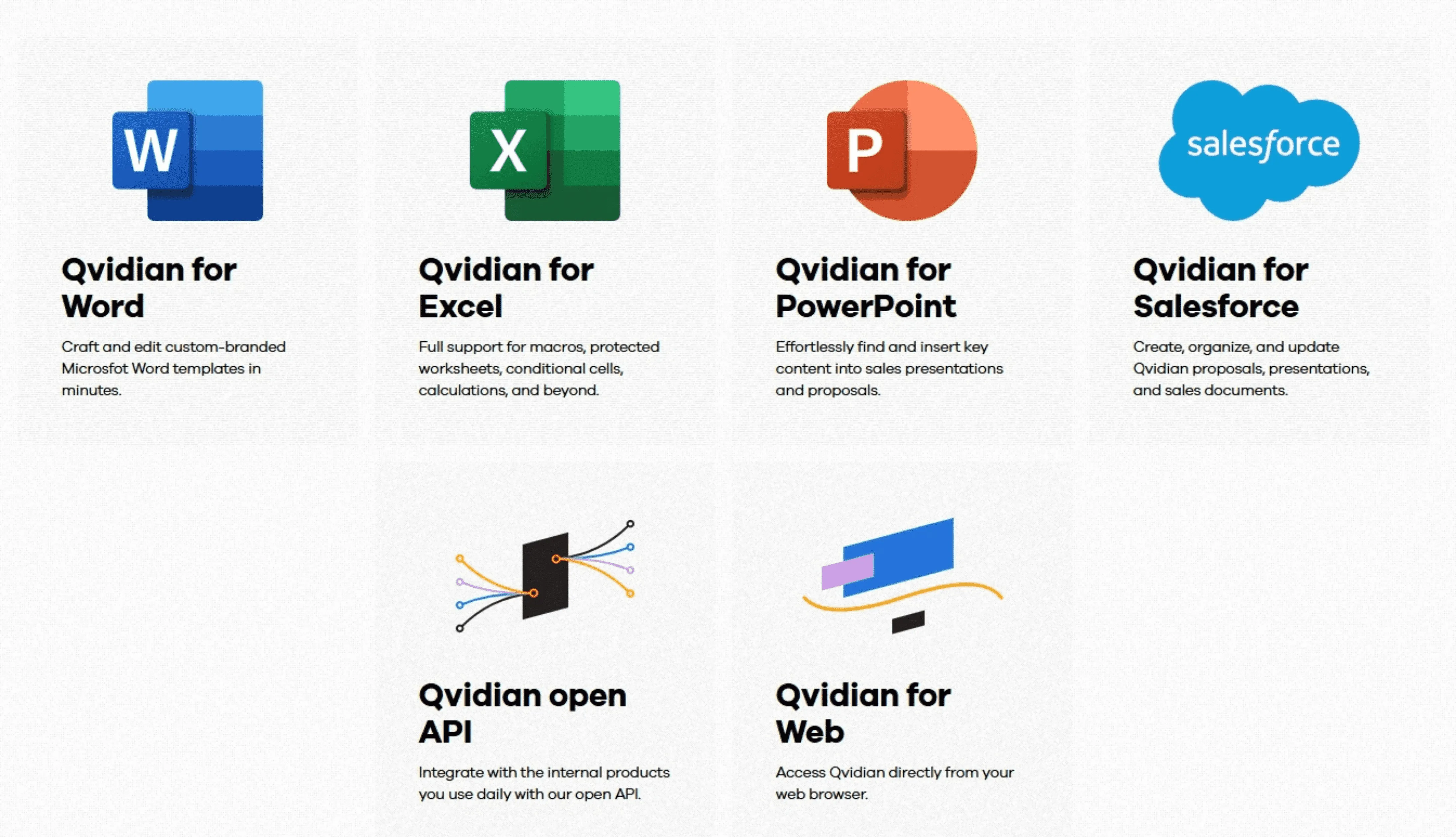 AutoRFP.ai integrations with Microsoft Office, Salesforce, and API