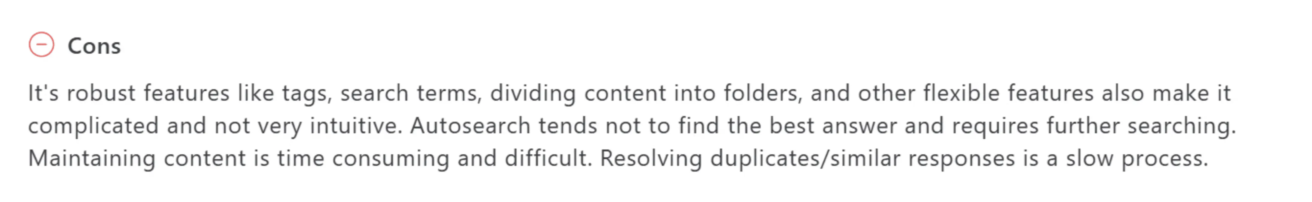 Qvidian user complaint review on G2
