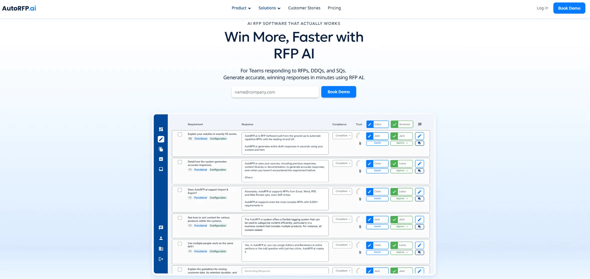 AutoRFP.ai homepage