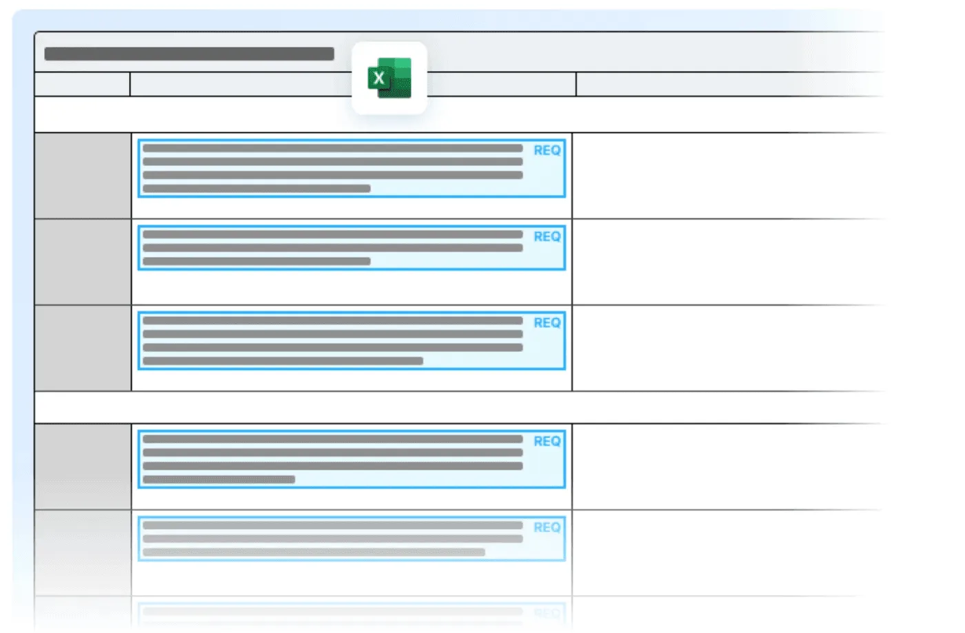 AutoRFP.ai importing an RFI in Word, Excel, and PDF formats with AI field detection