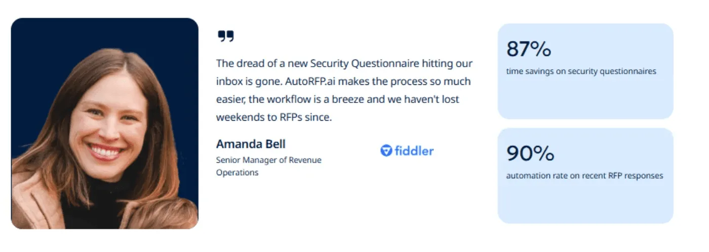 AutoRFP.ai AI Search matching RFI requirements to approved content with trust scores