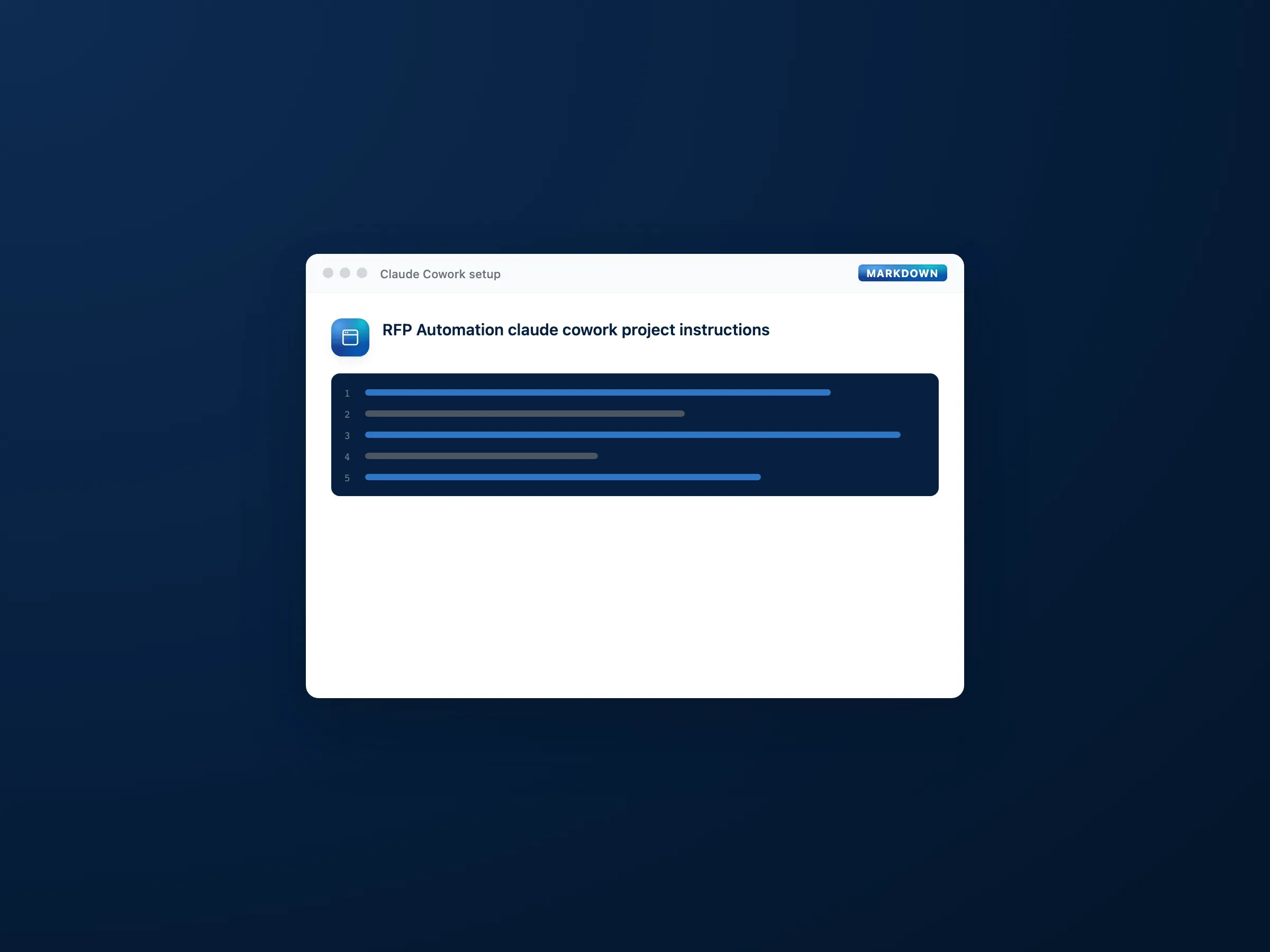 RFP Automation claude cowork project instructions preview