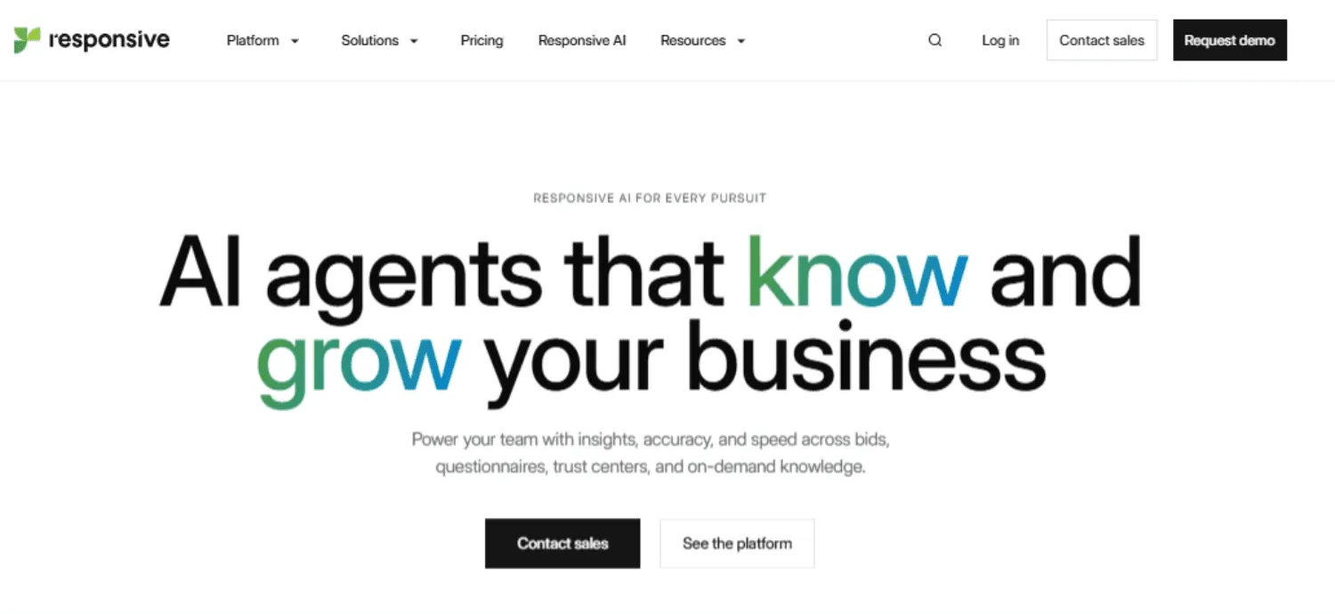 Responsive RFP automation software