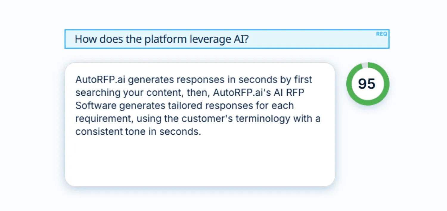 AutoRFP.ai automatically drafting RFP answers from your content