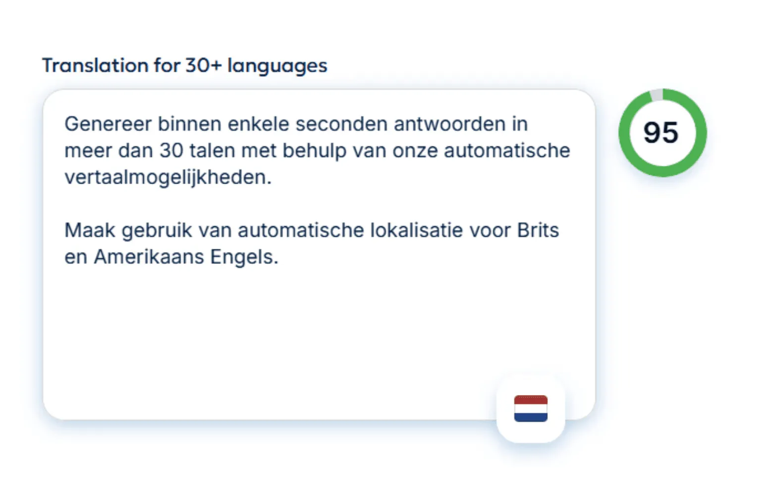 AutoRFP.ai generating an RFP response translated into multiple languages