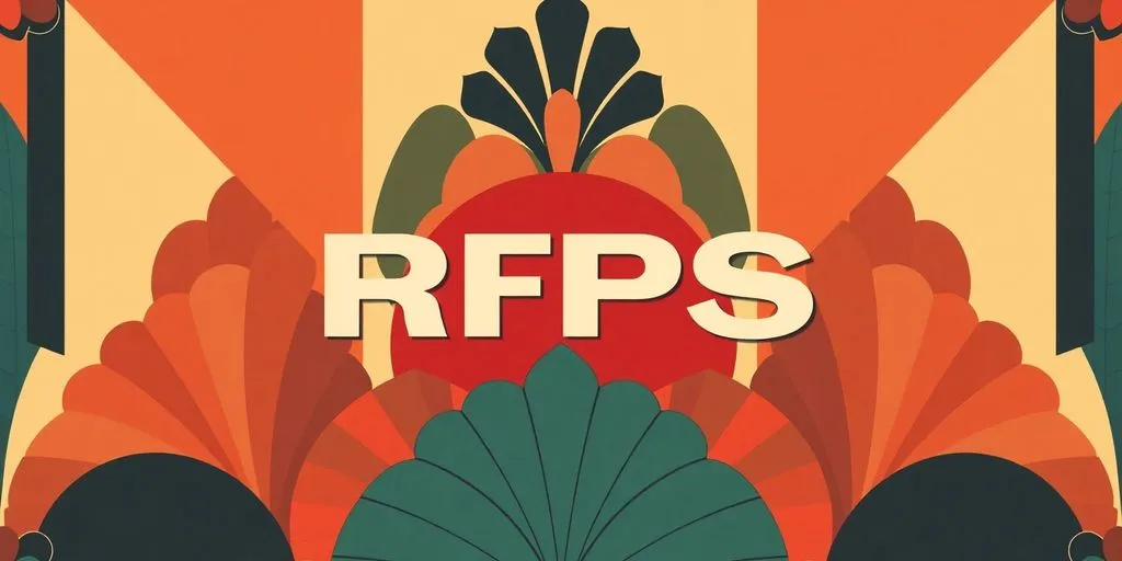 Retro Art Deco design related to Requests for Proposals.