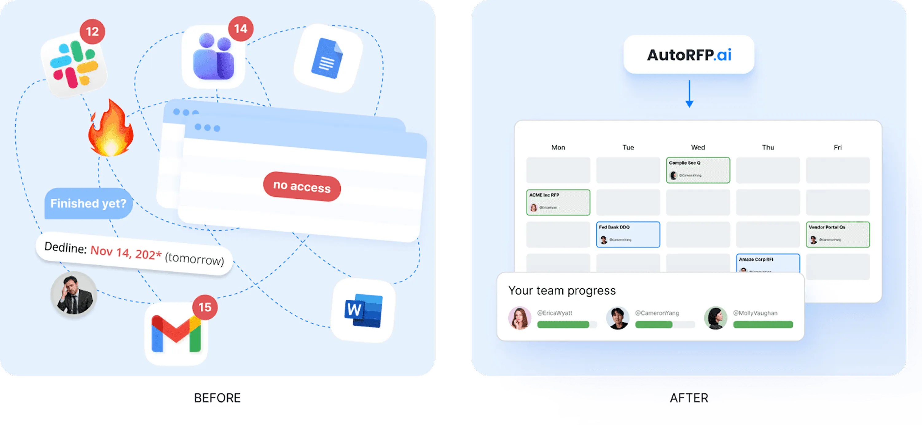 AutoRFP.ai workflow and collaboration features
