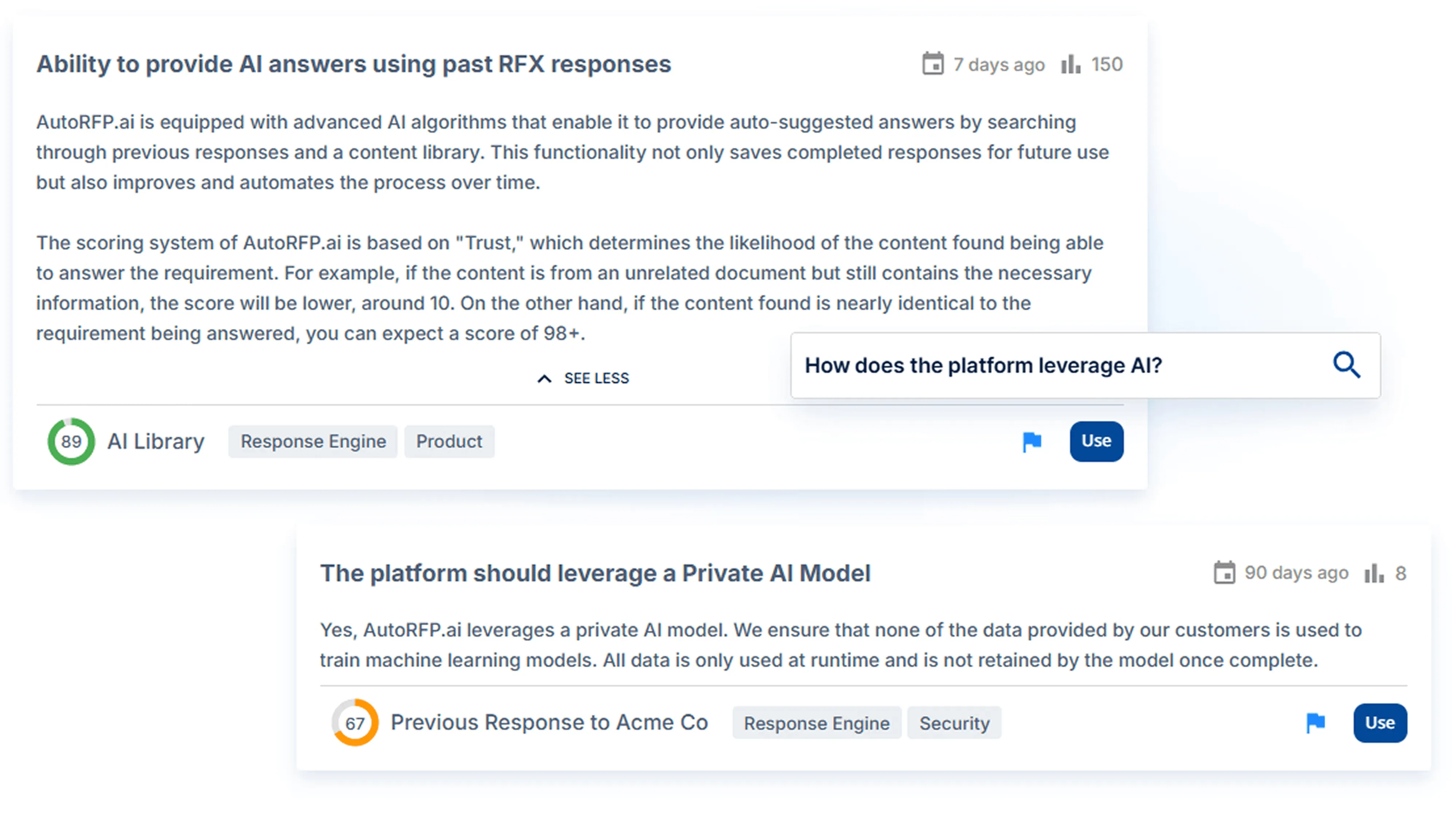 AutoRFP.ai self-learning content library