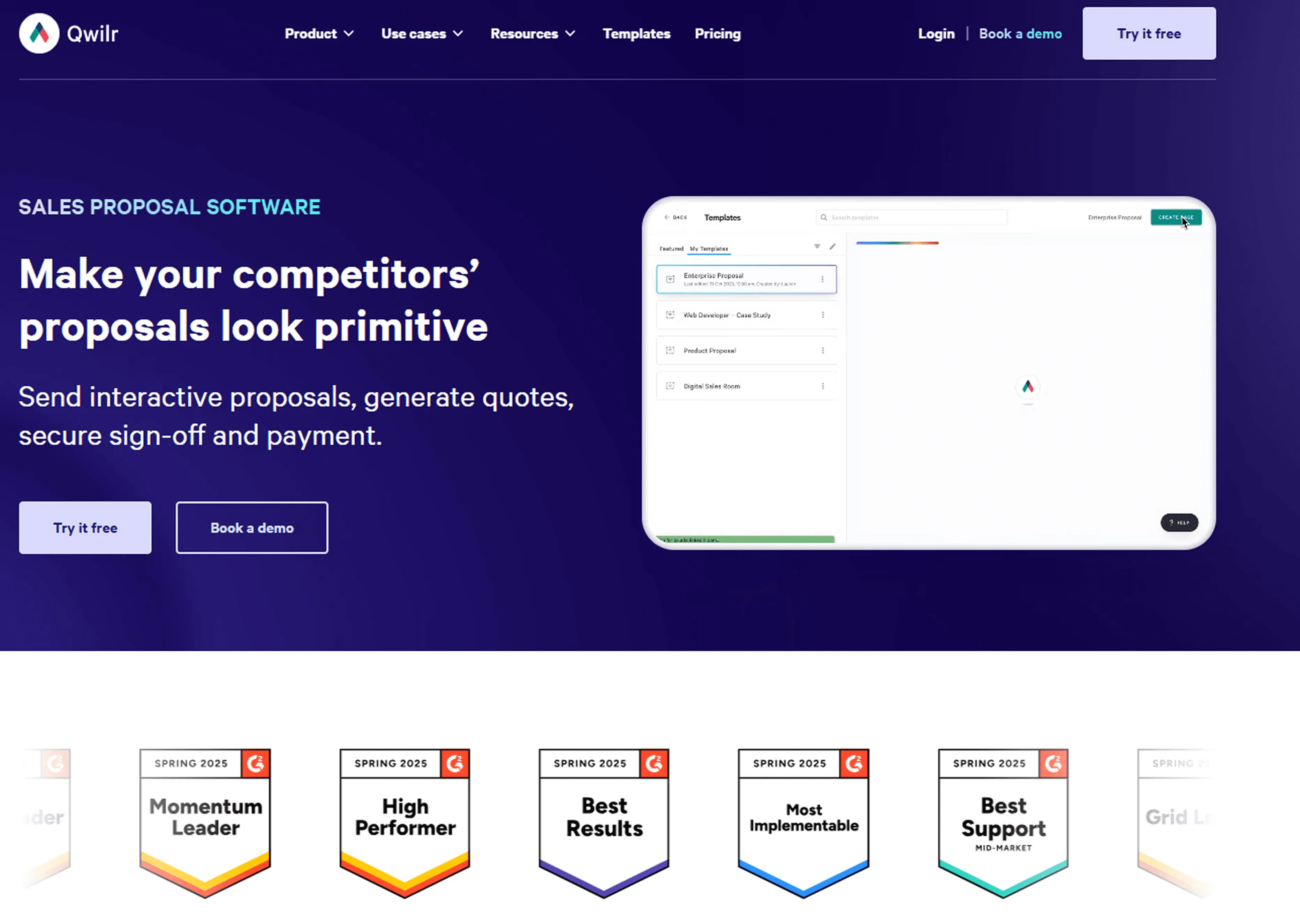 Qwilr interactive proposal software