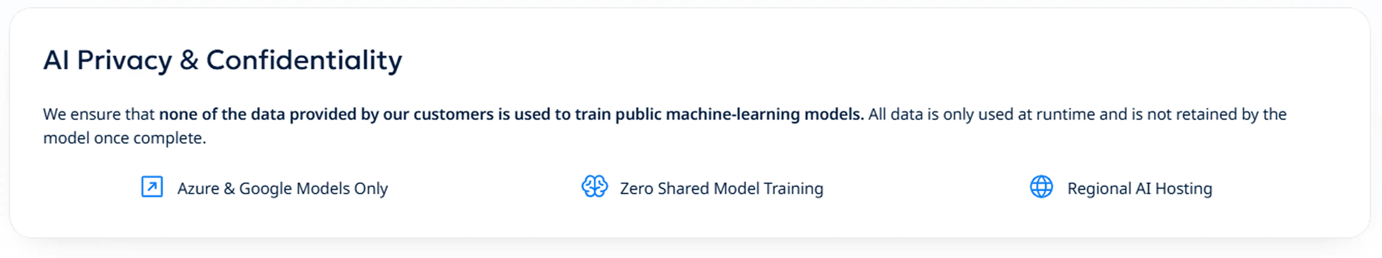AutoRFP.ai security: no LLM training on customer data