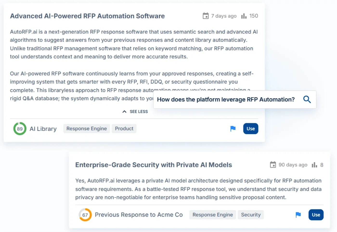 advanced ai powered RFP automation software
